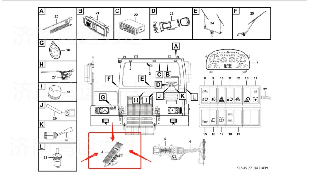 4130000413 Wl400244 Electronic Treadle for Lgmg Mining Truck Parts